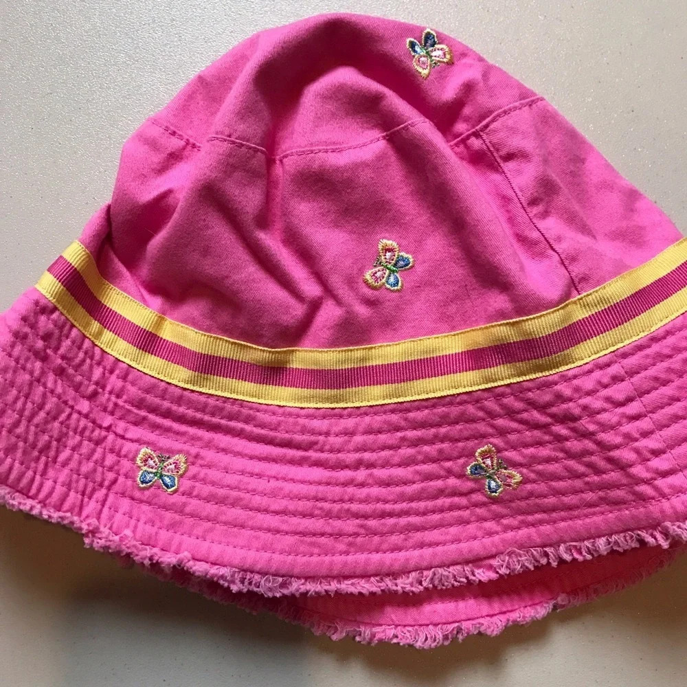 Children’s Place Girls hat lot 3 Hats pink and blue fits sizes 7-14 EUC Bucket